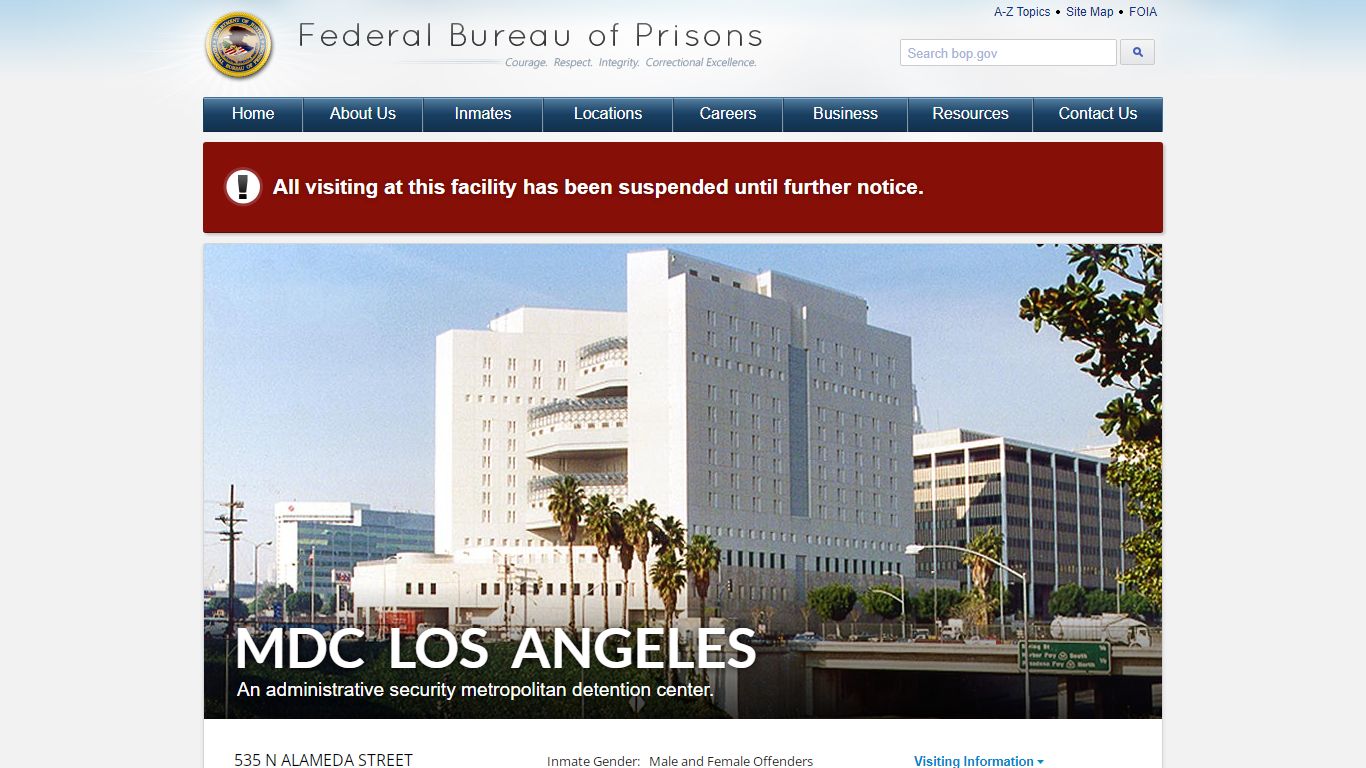 MDC Los Angeles - Federal Bureau of Prisons